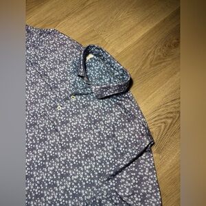 Johnnie-O Men’s Floral AOP Stretch Golf Polo Shirt Blue Size XL